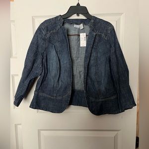 Denim jean blazer jacket 14/16
